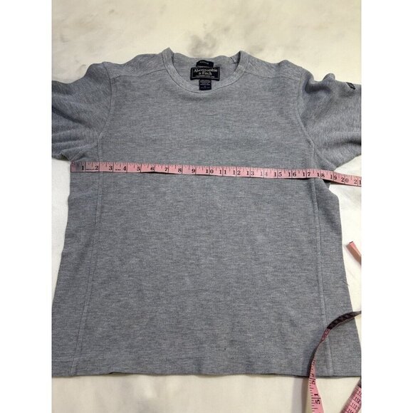 Abercrombie And Fitch Men’s Long Sleeve Gray 100% Cotton Shirt Size L - Picture 6 of 9